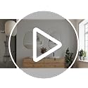 32x24 Inch Irregular Asymmetrical Gold Wall Mirror for Bathroom Vanity