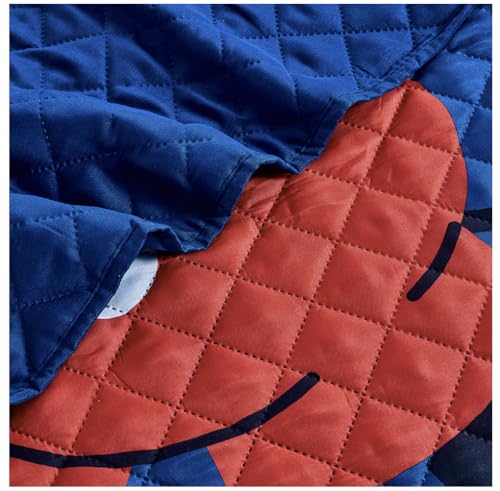 Mickey Mouse Twin Quilted Bedspread - Blue, 55x75 inches