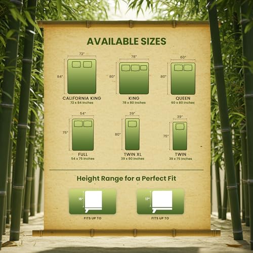 Utopia Bedding Queen Bamboo Viscose Waterproof Mattress Protector - 17" Deep