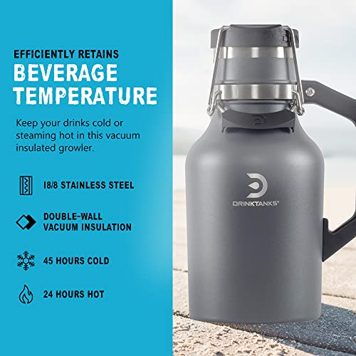 32 oz Vacuum Insulated Stainless Steel Growler for Beer, Wine, and Coffee