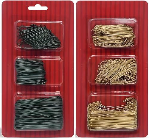 900-Piece Christmas Tree Ornament Hooks Set - Silver, Gold & Green (2 Sizes)