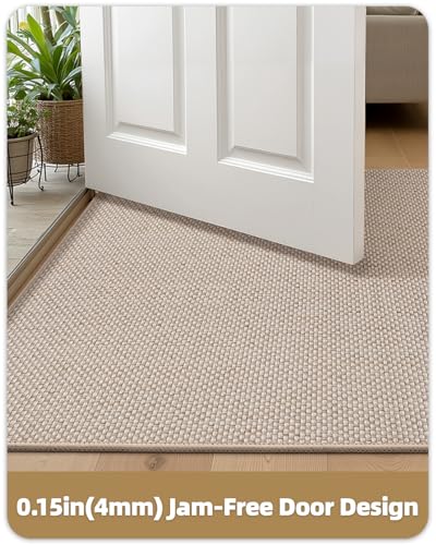 Low-Profile Indoor Door Mat 24"x36" - Absorbent & Non-Slip Entrance Rug