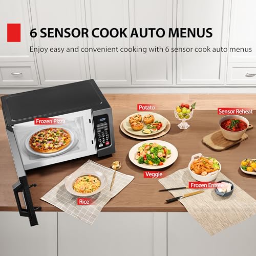 Countertop Microwave Oven 1.2 Cu. Ft. 1000W with Smart Sensor - Black