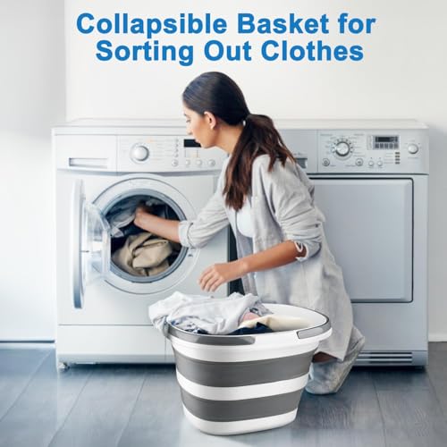 Collapsible Mop Bucket with Handle - 16L Square Foldable Cleaning Bucket
