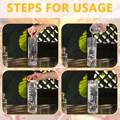 50 Pack Gold Faux Pearl String Vase Fillers - Floating Beads for Centerpieces