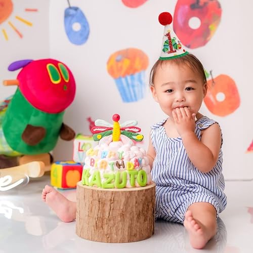 Caterpillar 1st Birthday Hat - Baby First Birthday Party Crown Photo Prop