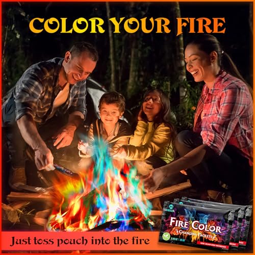 Color Changing Fire Packets for Campfires and Fire Pits 12 Pack