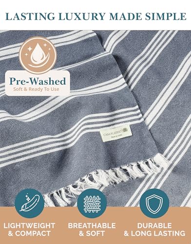 Oversized Turkish-Style Beach Towels, 39"x71" Cotton Blend, 4-Pack
