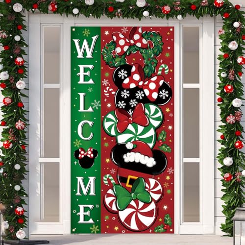 Christmas Door Cover 71x35 Inch Holiday Party Decor for Home & Events