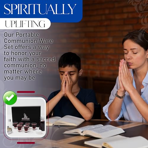 Portable Communion Set with Carrying Case, 6 Cups, and Accessories