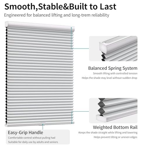 Cordless Blackout Cellular Shades - Custom Size, Thermal Insulation, Child & Pet Safe