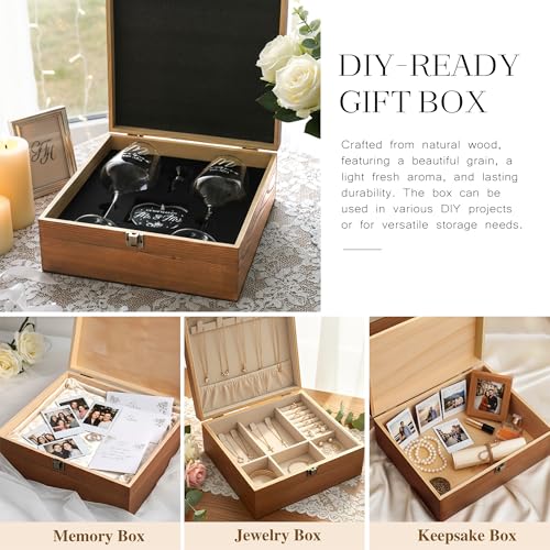 Mr and Mrs Wedding Wine Glass Gift Set with Keepsake Box and Accessories