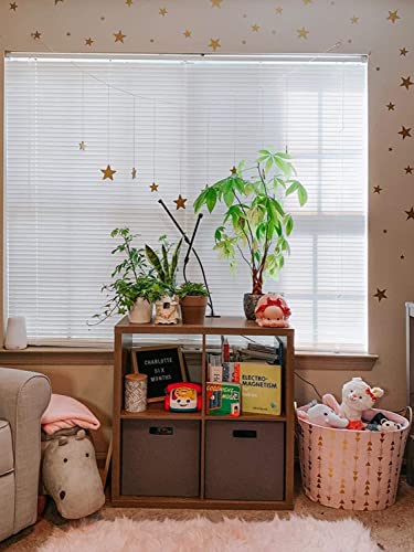 Boho Hanging Photo Display with Gold Star Garland and 25 Wood Clips
