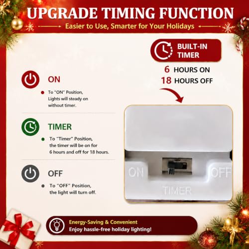 HOMirable Christmas Countdown Light Up Decor - 99 Days Festive Tabletop Display