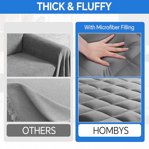 Extra Thick Fitted Futon Mattress Cover - Full Size Grey