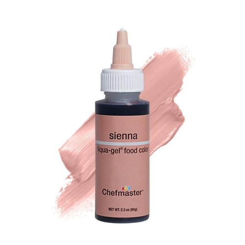 Chefmaster Sienna Liqua-Gel® Food Coloring - Vibrant Professional-Grade Dye for Icing & Fondant | 2.3 oz