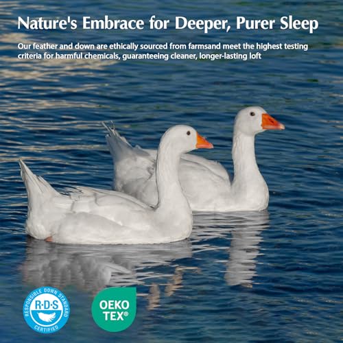 Pacific Coast King Goose Down Fiber Comforter - All-Season Duvet Insert