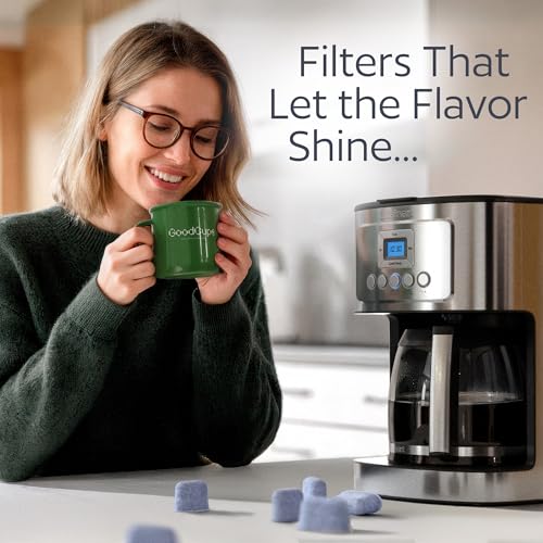 12-Pack Coffee Maker Replacement Charcoal Water Filters - Universal Fit