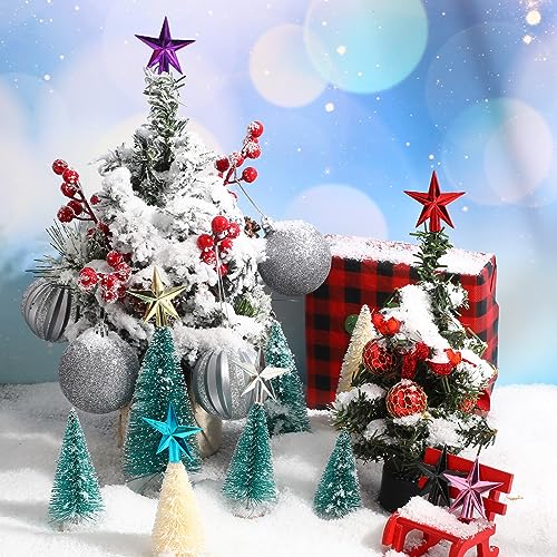 Hanaive Gold Mini Christmas Tree Topper Star 1.77 Inch Plated Holiday Decor