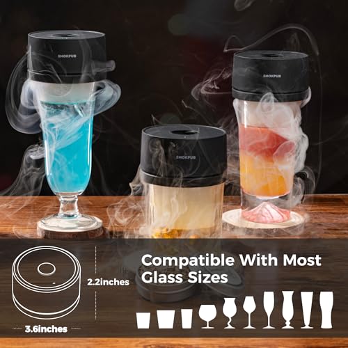 Electric Whiskey Smoker Kit with 6 Wood Chips - Cocktail Infuser, USB Rechargeable, Flame-Free Gift for Whiskey Lovers