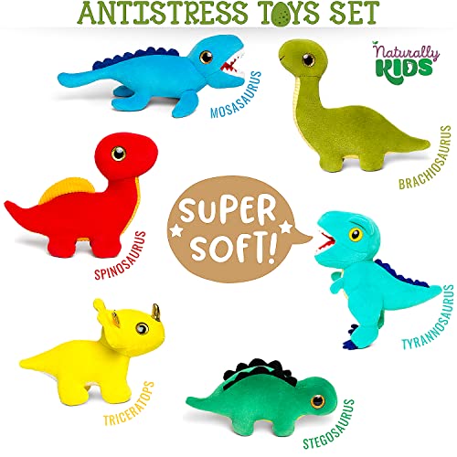 Naturally KIDS Small Dinosaur Backpack with Mini Plush Toys Set