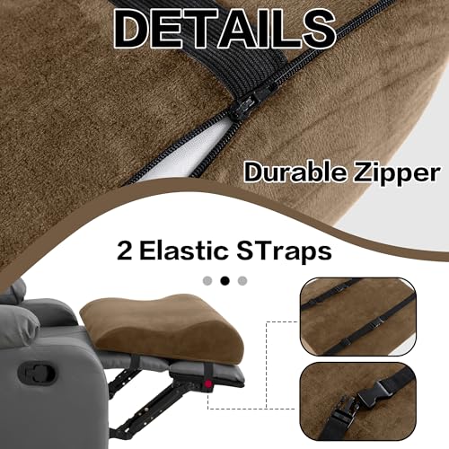 Extra Large Wave-Shaped Recliner Leg Pillow - Foam Footrest & Lumbar Support