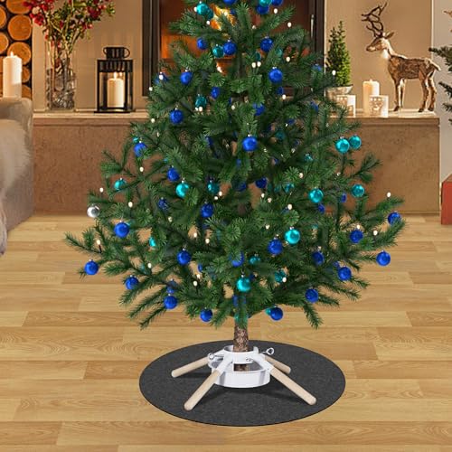 30-Inch Christmas Tree Stand Mat - Non-Slip Felt Floor Protector