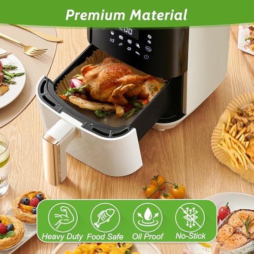 360 Pack 8 Inch Square Air Fryer Liners - Non-Stick Disposable Parchment Paper