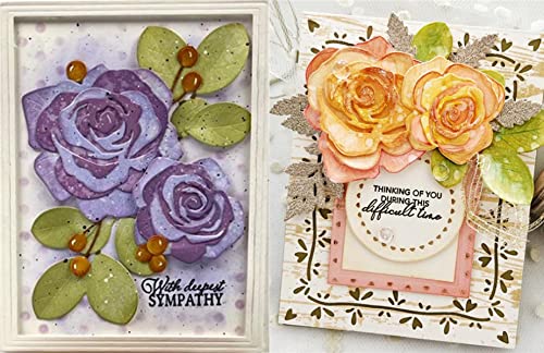 Ammsochy Layer Flower Metal Cutting Dies 14.5x10.3cm Scrapbooking Embossing Template