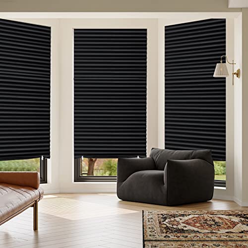 6 Pack Temporary Blackout Paper Shades, 36" x 72" Pleated Blinds