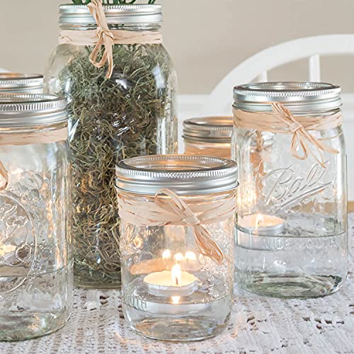 Unscented White Tealight Candles - 6-7 Hour Burn Time, Smokeless (50 Count)