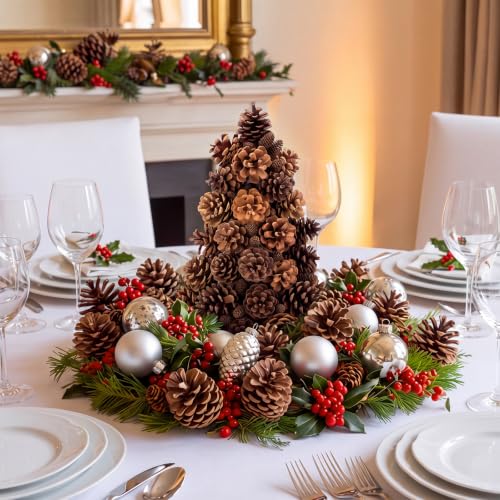 Christmas Pinecone Tree DIY Craft Kit for Holiday Decor