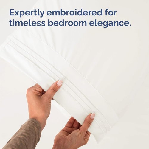 King Standard Pillow Cases Set of 4 - Soft Hotel Quality Covers - Comfy & Machine Washable - Antique White
