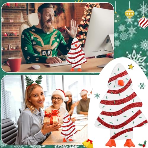 Christmas Mini Desk Goose Outfit for 7 Inch Goose Statue – Silly Cake Tree Carving Theme