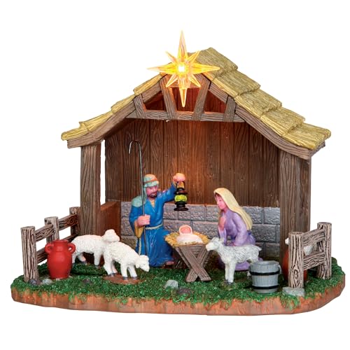 Lighted Nativity Scene Table Accent, Battery Operated 4.5V