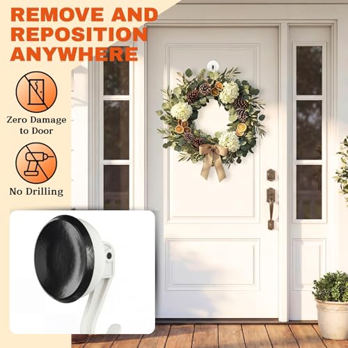 Heavy-Duty Suction Cup Wreath Hangers for Front Door & Glass - 2 Pack