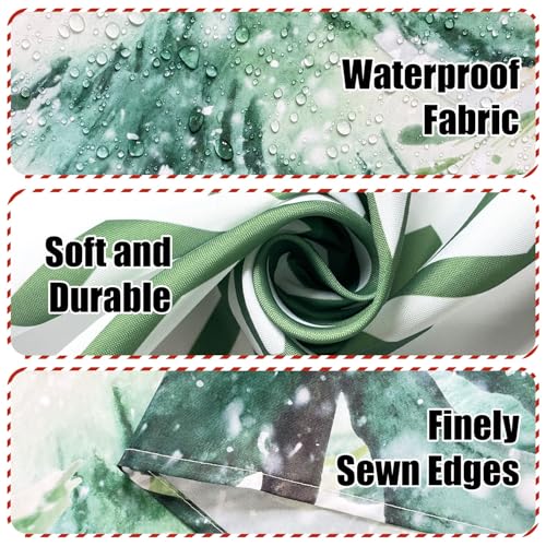 JWXCBIM Christmas Snowy Forest Shower Curtain 72x72 Inch with Hooks - Winter Xmas Pine Tree Holiday Bathroom Decor (Pack of 1)