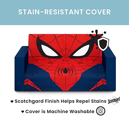 Convertible Flip-Out Sofa and Lounger for Kids, Stain-Resistant Foam