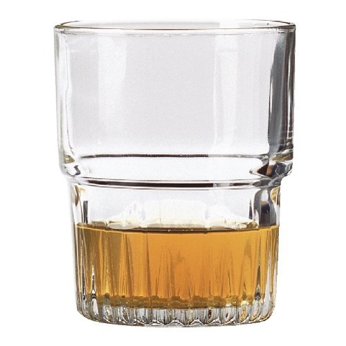 Stackable Glass Tumblers 160ml - Set of 6 Dishwasher Safe Water Glasses