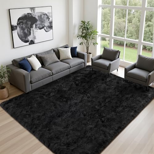 8x10 Fluffy Shag Area Rug - Ultra Soft Non-Slip Living Room Carpet