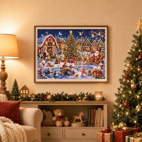 Christmas Advent Puzzle Calendar for Kids - 360 Piece Animal Village Set