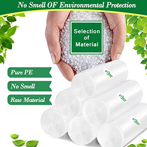 2 Gallon Small Clear Trash Bags - 120 Count Strong Bathroom Liners