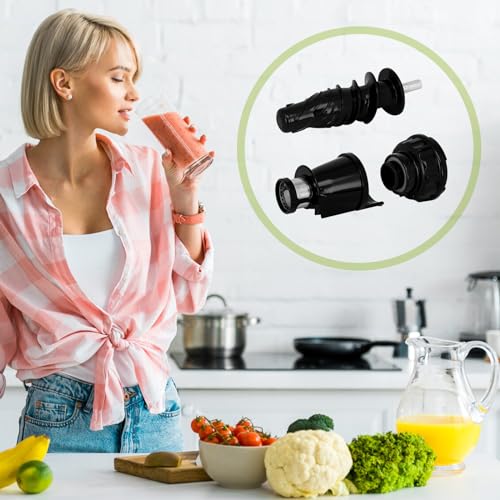 HSOKEW Set of 3 Juicer Replacement Parts for O Mega Models NC900HDS NC800HDS NC800HDR 8003-8006 - Conical Strainer, Augers & End Caps