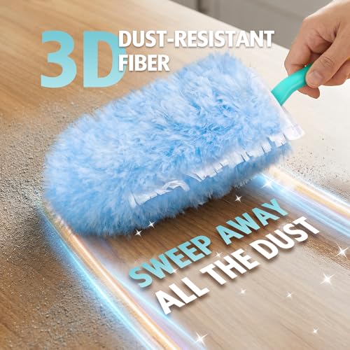 360° Microfiber Duster Kit - 30 Disposable Refills with 1 Secure Handle
