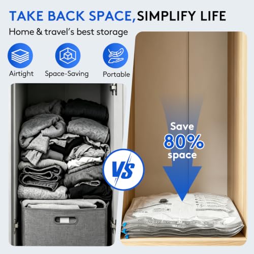 Travel Vacuum Seal Bags with Electric Pump 16-Piece Luggage Set