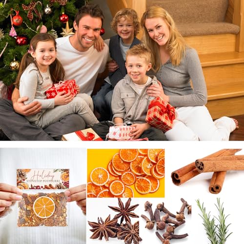 6 Pack Holiday Simmer Pot Kit - Natural Christmas Potpourri Gift Set