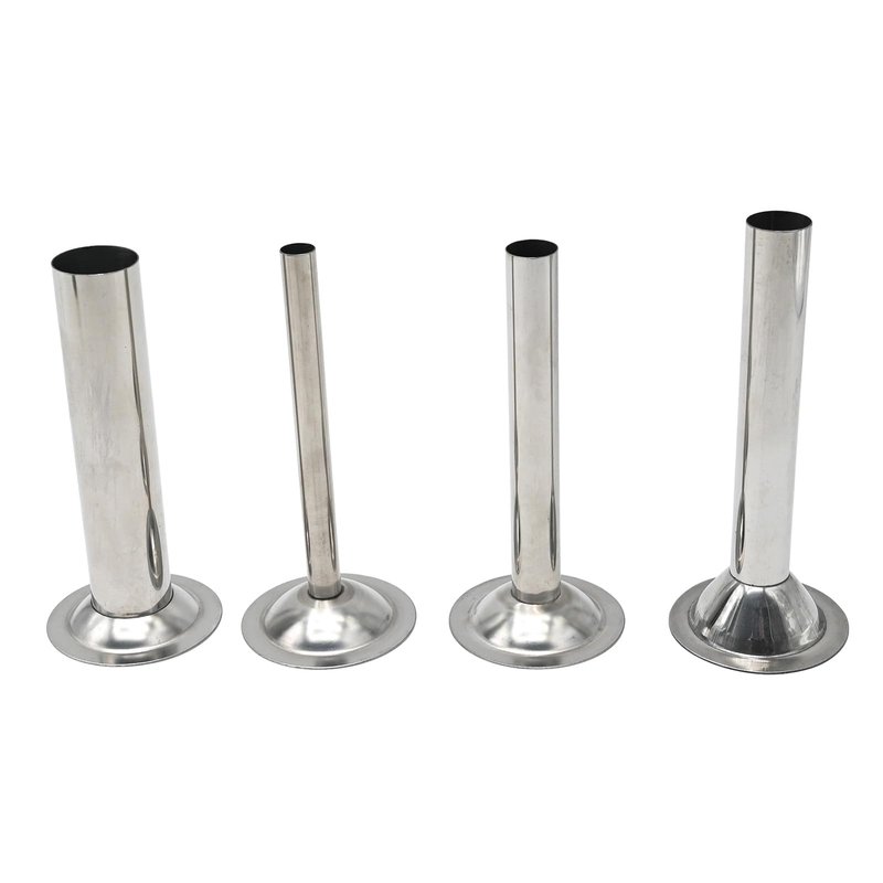 Saihisday Stainless Steel Sausage Stuffer Tubes Food Meat Grinder Attachment Stainless Steel Sausage Stuffer Tubes for Meat Grinder Set of 4 (#8)