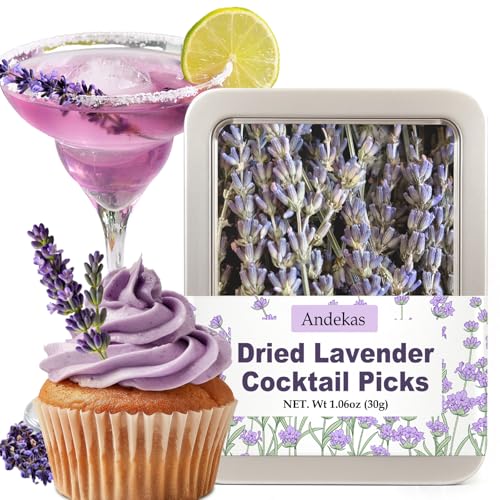 Edible Dried Lavender Sprigs for Cake Decorating & Cocktail Garnish - 110+ Natural Floral Stems