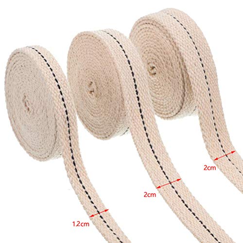 Cotton Oil Lamp Wicks - 3 Rolls, 19.5 Ft Replacement Wicks