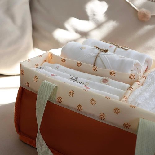 MOMIGO Baby Diaper Caddy Organizer - Portable Nursery Storage Basket for Diapers & Wipes | Ideal Newborn Gift